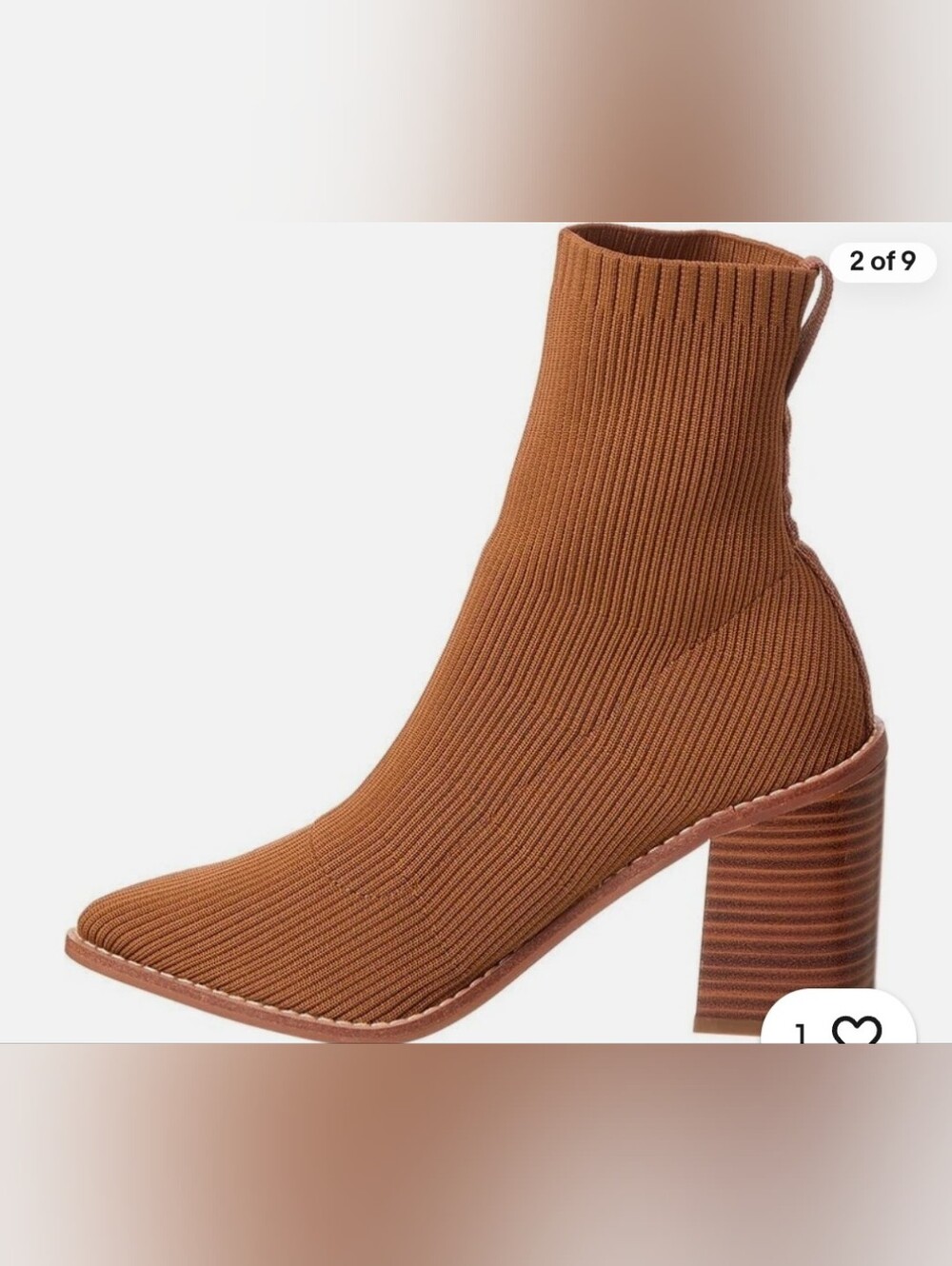 Steven Womens Brown Knit Pull On Ankle Boots